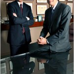 Stephen Burke, left, chief operating officer of Comcast, and Brian Roberts, chairman.