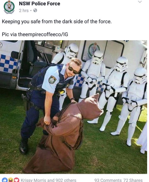 New South wales police star wars epic fail