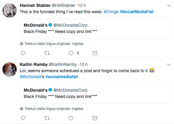 mcdonald black friday tweet